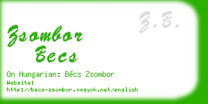 zsombor becs business card